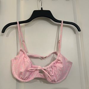 white and pink bikini top size M